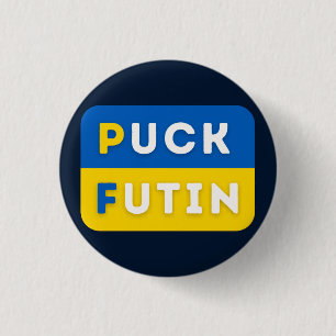 Puck Futin 1 Inch Round Button