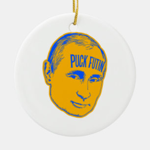 PUCK FUTIN!  CERAMIC ORNAMENT