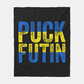 Puck Futin Meme I Stand With Ukraine Ukrainian Lov Fleece Blanket