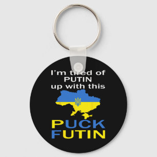 Puck Futin Meme Pround Of Ukrainian Ukraine Map Fl Keychain
