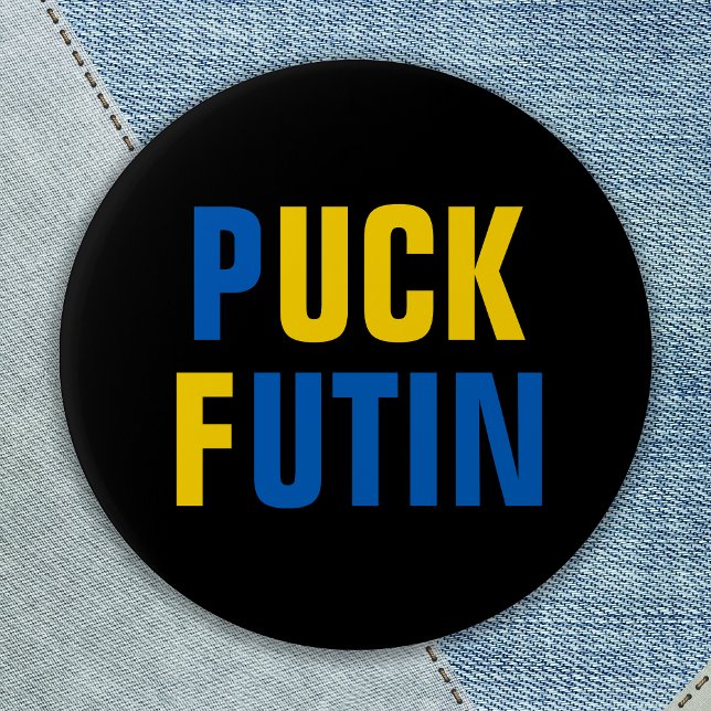 Puck Futin Ukraine Support Ukrainian  2 Inch Round Button (Creator Uploaded)