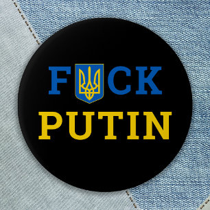 Puck Futin Ukraine Support Ukrainian Button