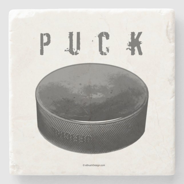 PUCK (Hockey) Stone Coaster (Front)