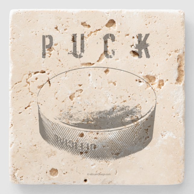 PUCK (Hockey) Stone Coaster (Front)