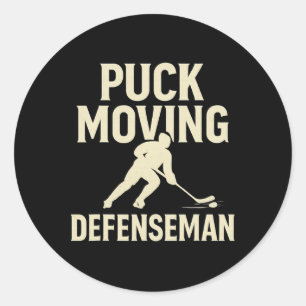 Puck Moving Defenceman Hockey Player Defense Classic Round Sticker