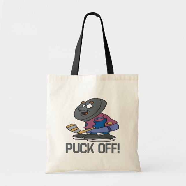 Puck Off Tote Bag (Front)