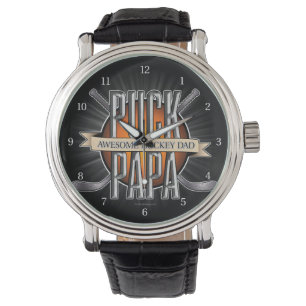 Puck Papa (Hockey Dad) Wrist Watch