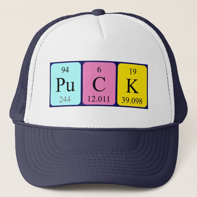 Puck periodic table name hat (Front)