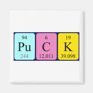 Puck periodic table name magnet