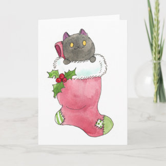 Puck Stocking Greeting Card