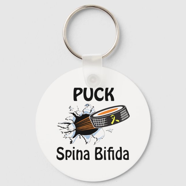 Puck The Causes Spina Bifida Keychain (Front)