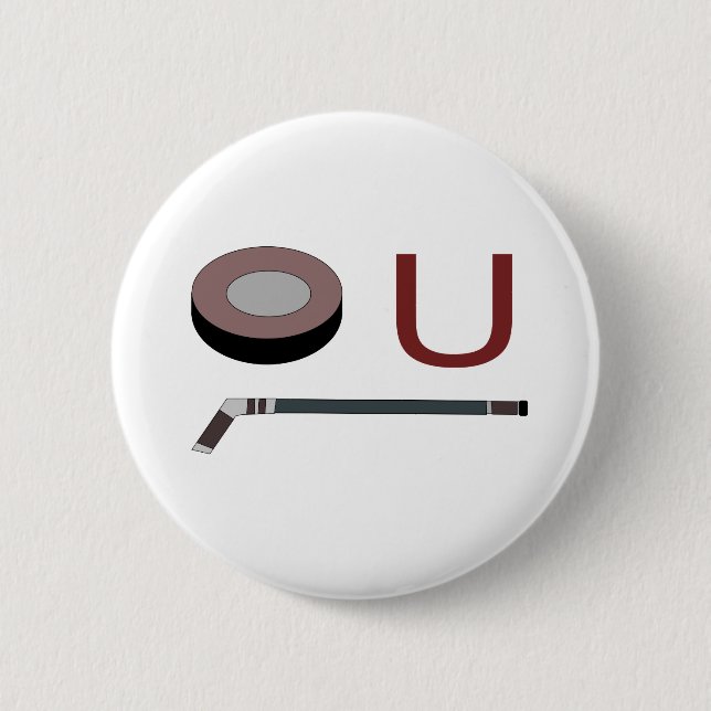 "Puck" U 2 Inch Round Button (Front)