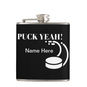 Puck Yeah Hockey Hip Flask