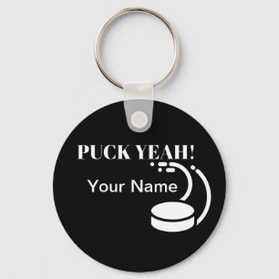 Puck Yeah Hockey Keychain