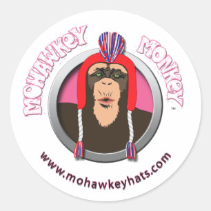 Pucker Mohawkey Monkey sticker