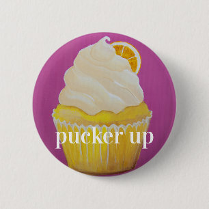 pucker up 2 inch round button
