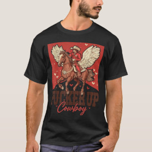 Pucker Up Cowboy Funny Western Valentines  T-Shirt