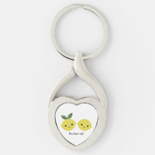 Pucker up Cute Kawaii Lemons Keychain