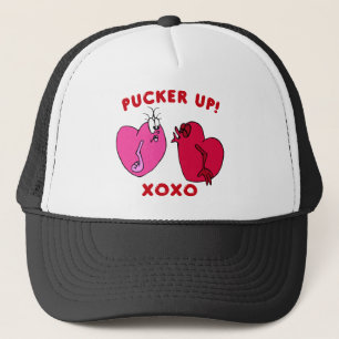 Pucker Up Valentine Hearts Casquette