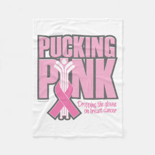 Pucking Pink (Hockey) Fleece Blanket