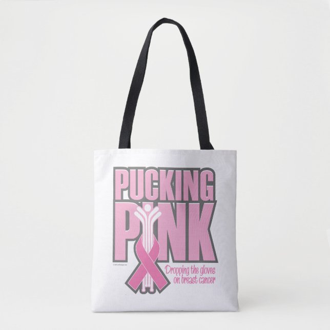 Pucking Pink (Hockey) Tote Bag (Front)