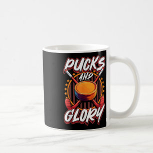 Pucks And Glory Field Hockey Artwork Coffee Mug