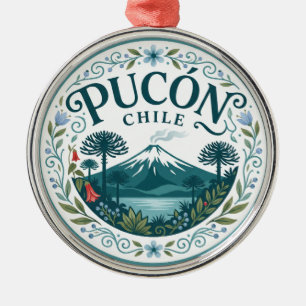 Pucón Chile Metal Ornament