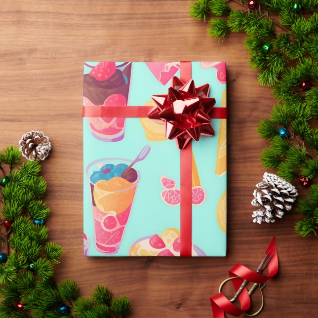 Pudding Mosaic Colourful Personalized Pattern Wrapping Paper (Holiday Gift)