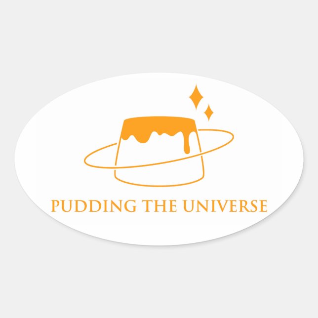 Pudding the Universe Oval Sticker (Front)
