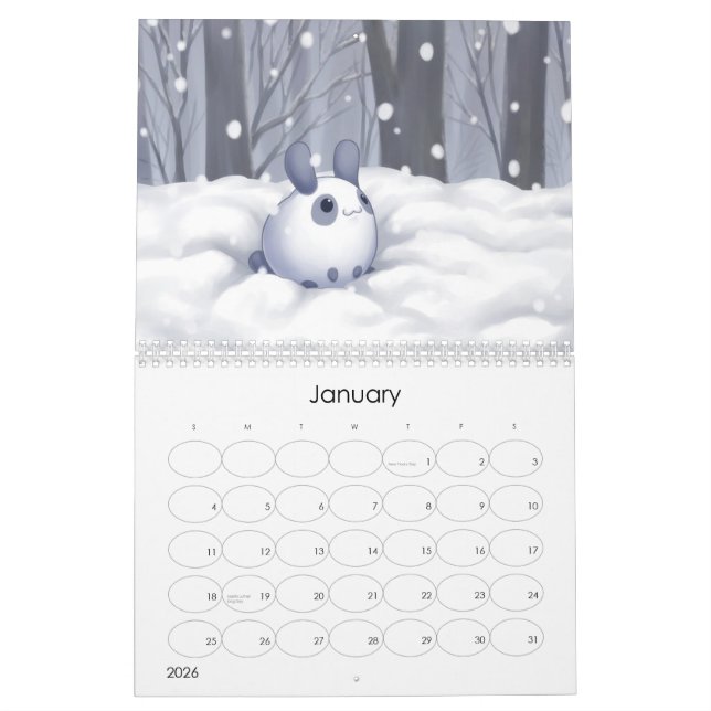 Puddle Bunnies Calendar (Jan 2026)