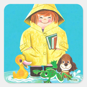 Puddles of Fun Square Sticker