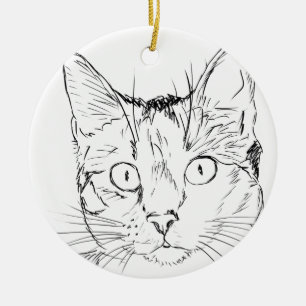 Puddy Cat Ceramic Ornament