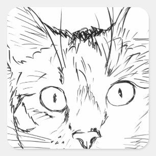 Puddy Cat Square Sticker
