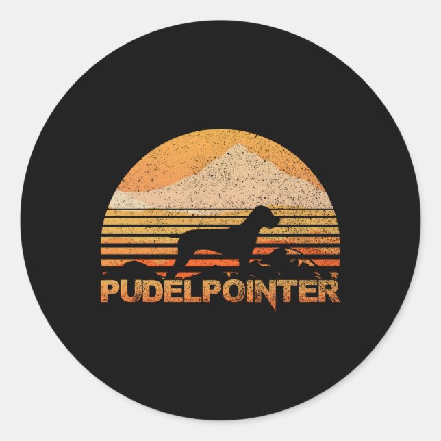 Pudelpointer Classic Round Sticker (Front)