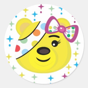 Pudsey bear classic round sticker