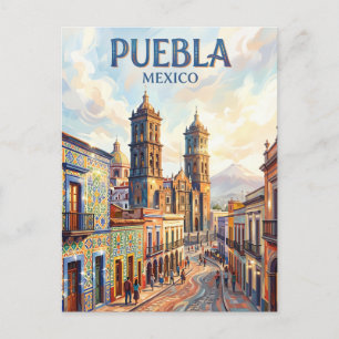 Puebla City Mexico Postcard