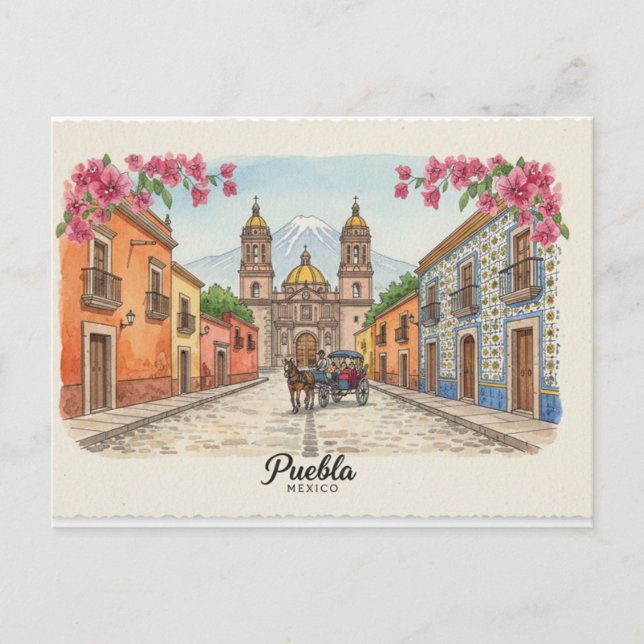 Puebla Mexico, Carte postale (Devant)