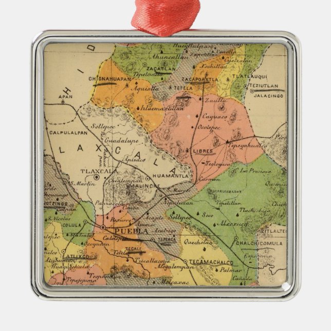 Puebla, Mexico Metal Ornament (Front)