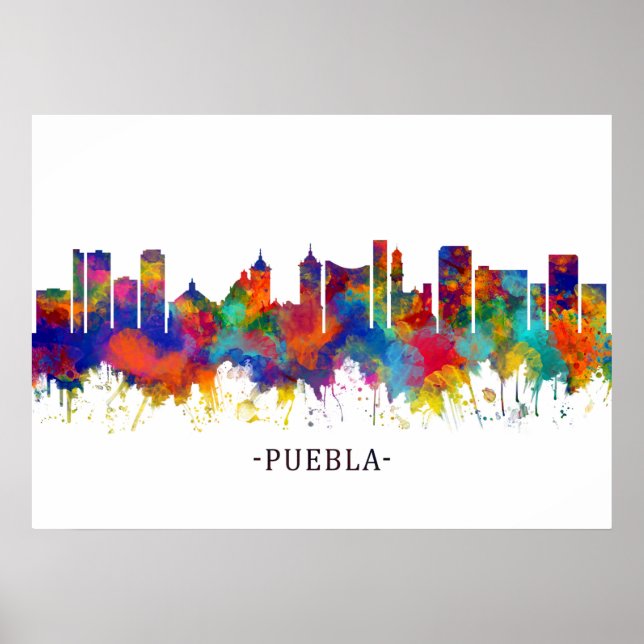 Puebla Mexico Skyline Poster (Front)