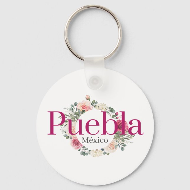 Puebla Mexico Travel Destination Bridesmaid  Keychain (Front)