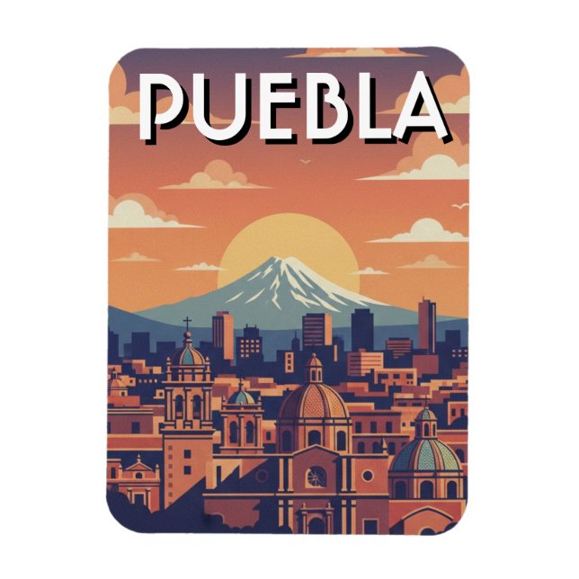 Puebla Mexico Travel Magnet (Vertical)