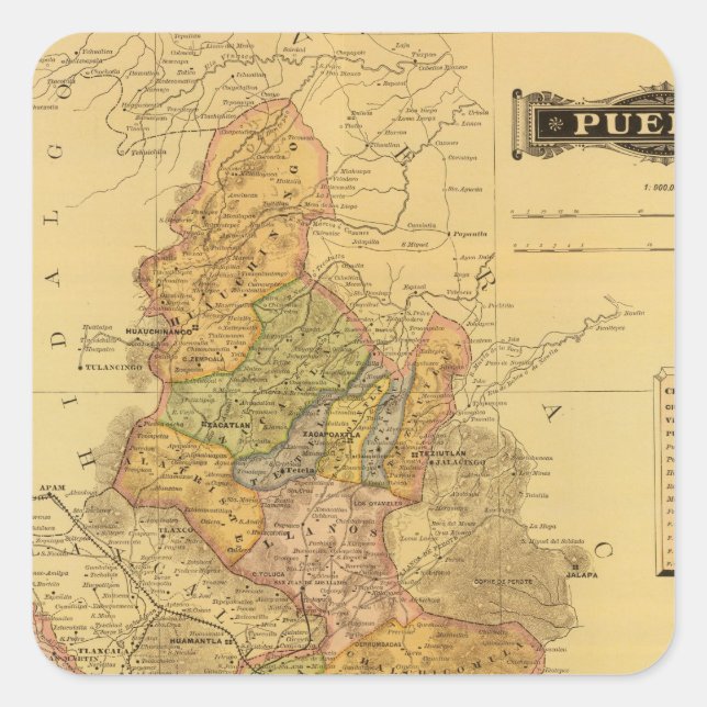 Puebla Square Sticker (Front)