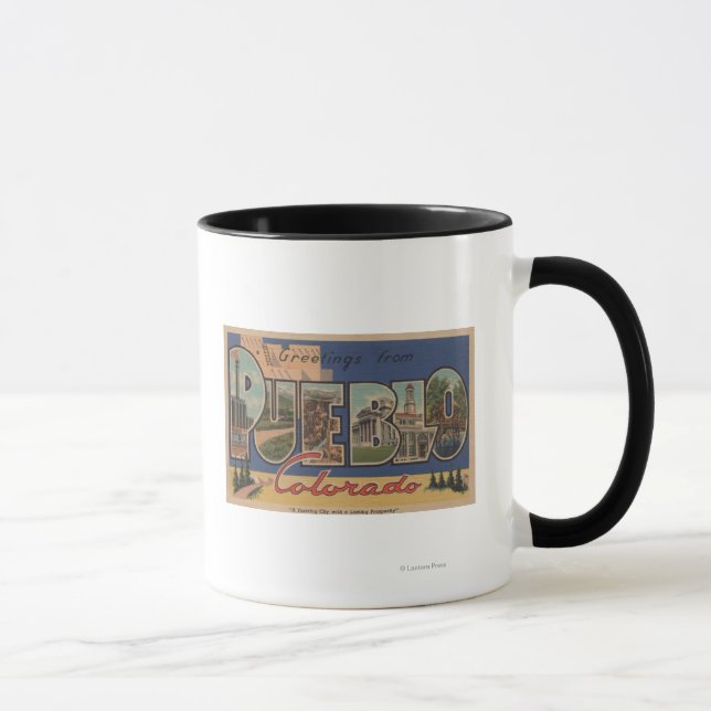 Pueblo, Colorado - Large Letter Scenes 2 Mug (Right)