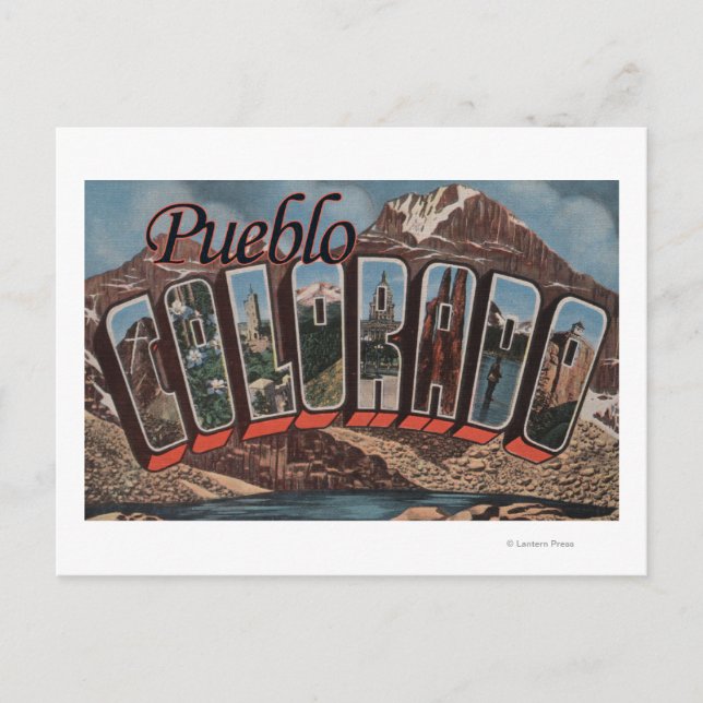 Pueblo, Colorado - Large Letter Scenes Postcard (Front)