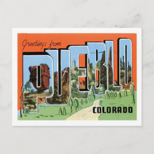 Pueblo Colorado Travel America US City Postcard