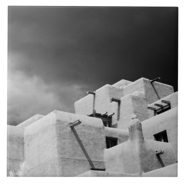 Pueblo style adobe Inn at Loretto, Santa Fe, New 2 Tile (Front)