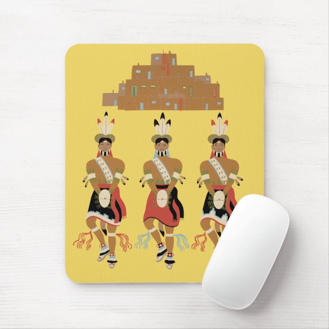 Pueblo Turtle Dancers Mousepad (With Mouse)