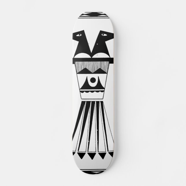 Pueblo Two Headed Bird Skateboard (Front)