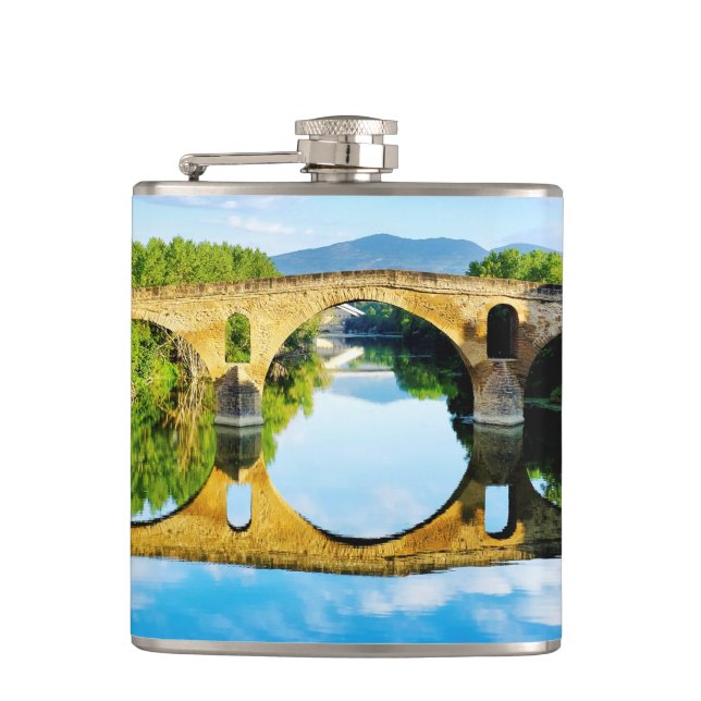 Puente La Reina Hip Flask (Front)