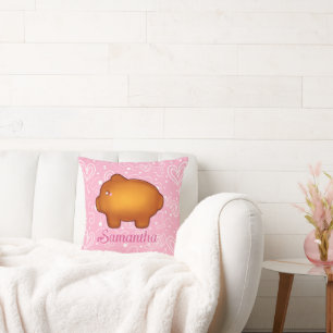 Puerquito De Piloncillo Pan Dulce Throw Pillow
